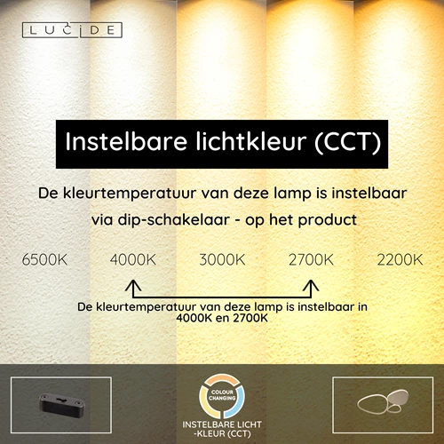 Lucide SAMLING - Plafonnière - LED Dimb. - CCT - 1x30W 2700K/4000K - Taupe - USP